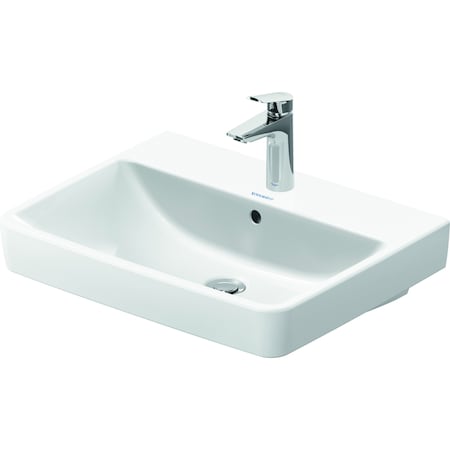 Duravit No.1 Sink 23 5/8  White High Gloss, Faucet Hole Platform, Number Of Faucet Holes: 1, Overflow - 23756000002